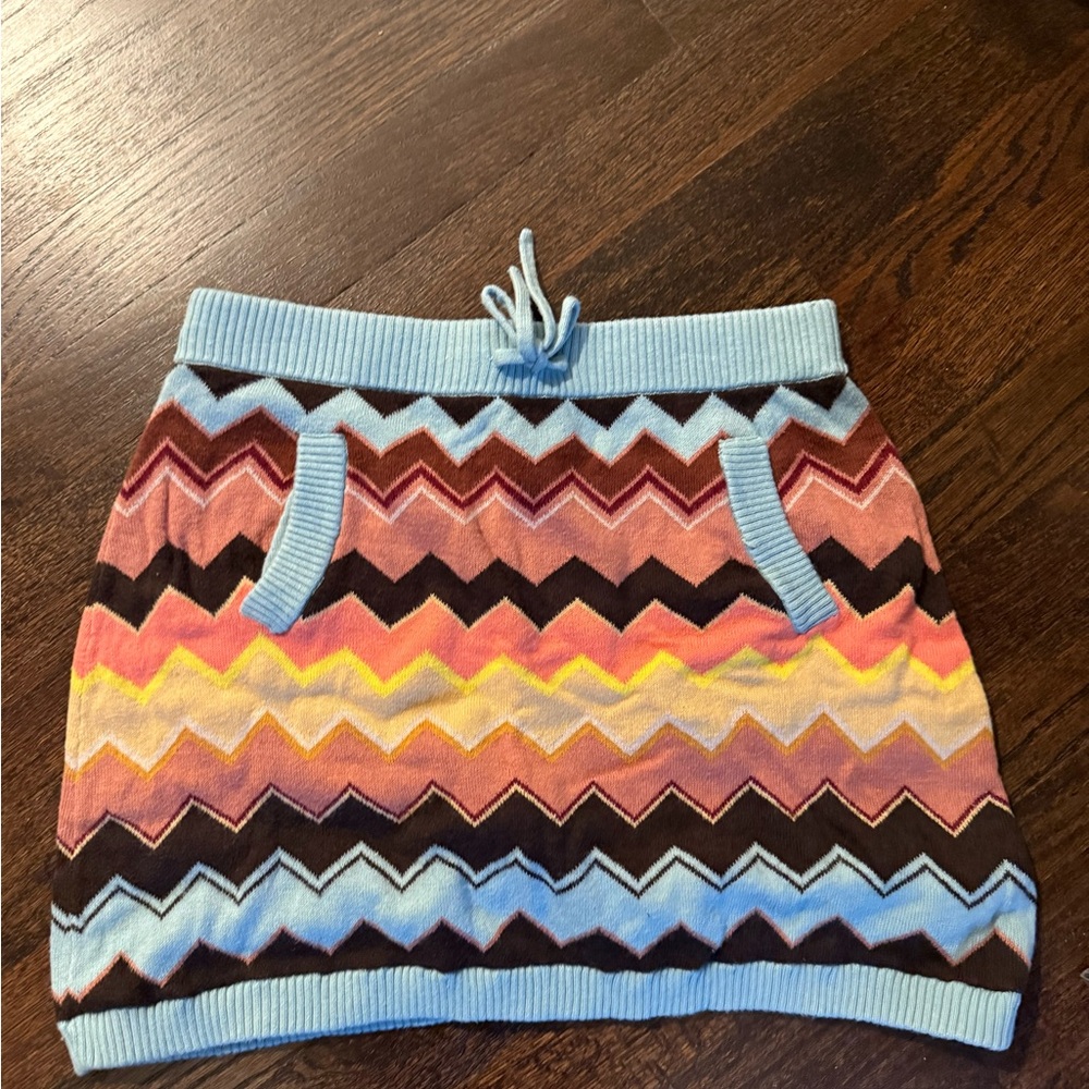 Colorful Chevron Patterned Skirt